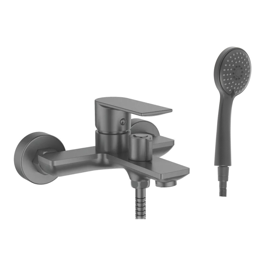 Смеситель для ванны с душем Accoona H130AT A63130AT графит матовый