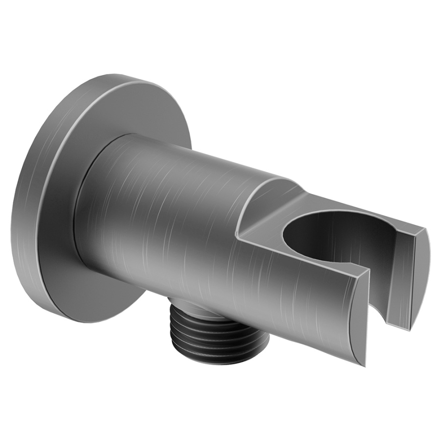 Шланговое подключение с держателем AVS 811-601-GM оружейная сталь Шланговое подключение с держателем AVS 811-601-GM оружейная сталь