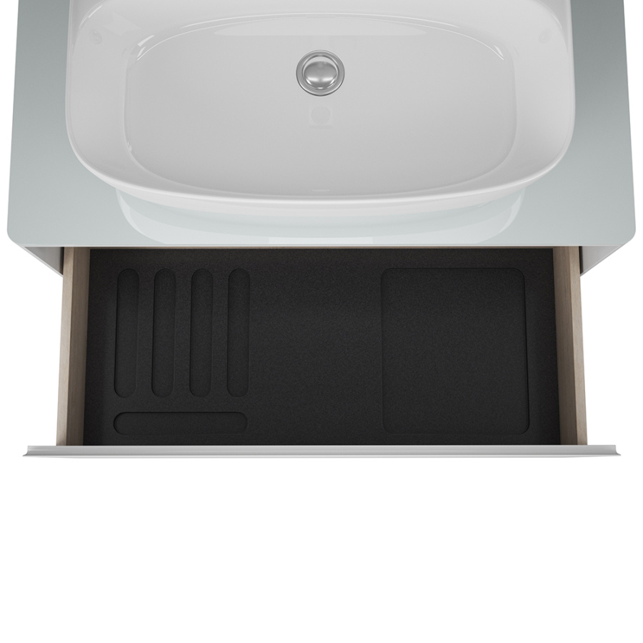 Тумба 700 2ящ + Пенал Белый мат Hanna DIBORG