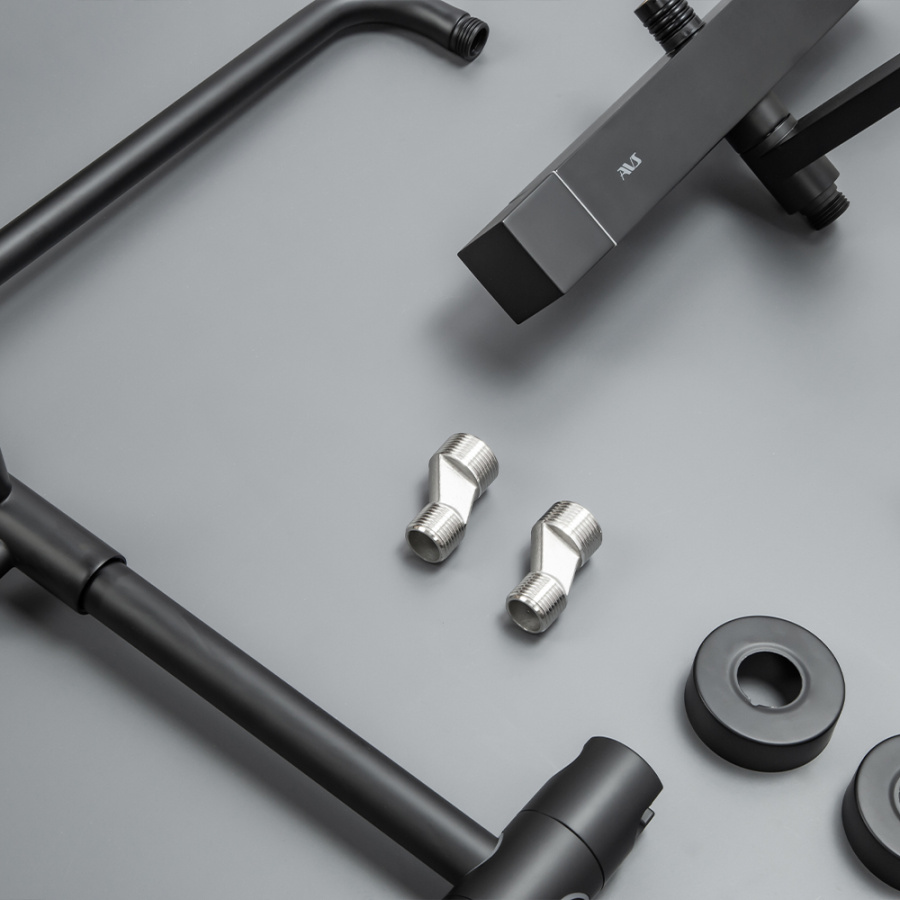 Душевая стойка AVS Cube 811-222-MB черный матовый Душевая стойка AVS Cube 811-222-MB черный матовый