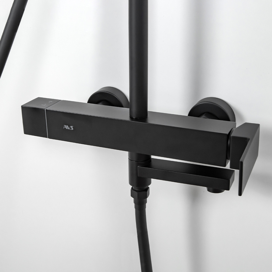 Душевая стойка AVS Cube 811-222-MB черный матовый Душевая стойка AVS Cube 811-222-MB черный матовый