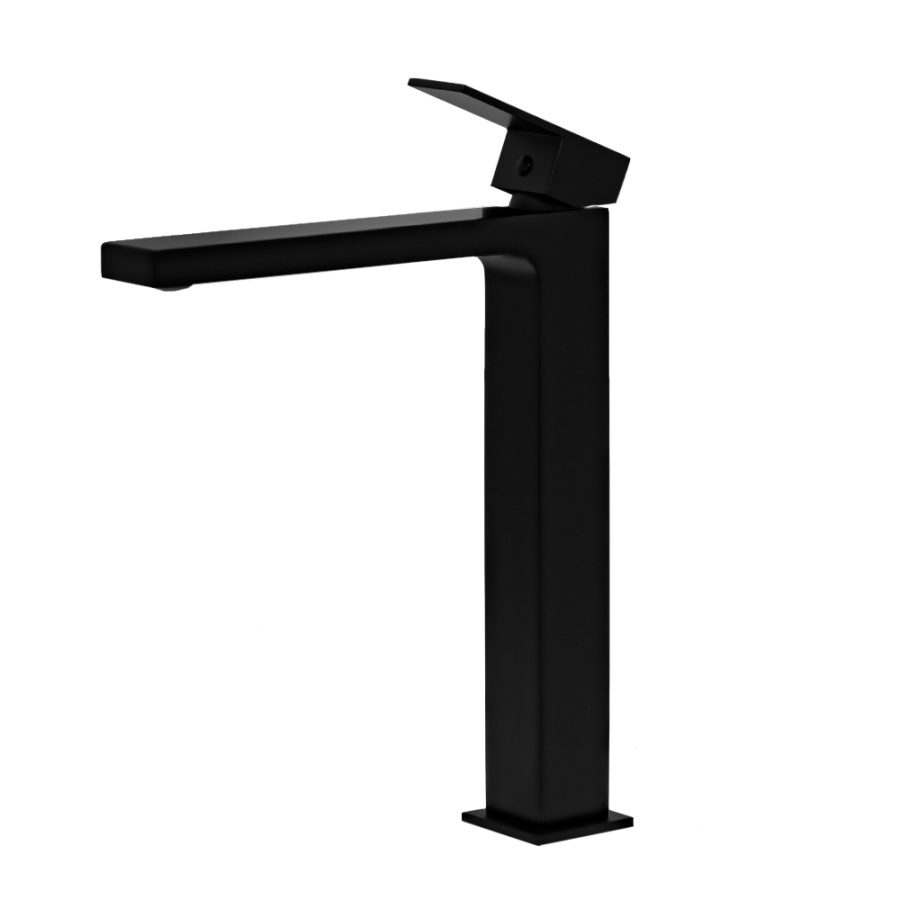 Смеситель для раковины AVS Cube высокий, черный матовый