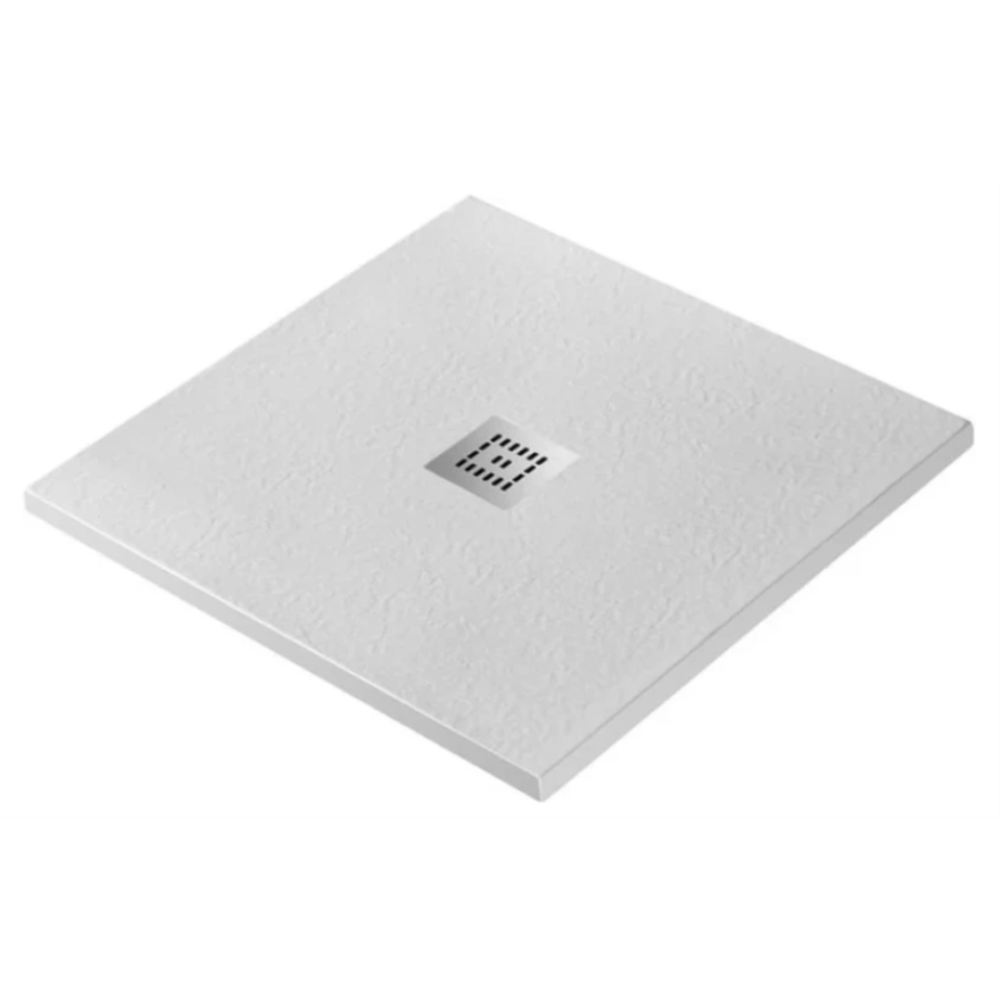Поддон для душа BelBagno Tray 90x90 белый, квадратный, искуственный мрамор, с сифоном