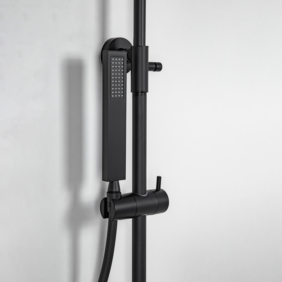 Душевая стойка AVS Cube 811-222-MB черный матовый Душевая стойка AVS Cube 811-222-MB черный матовый