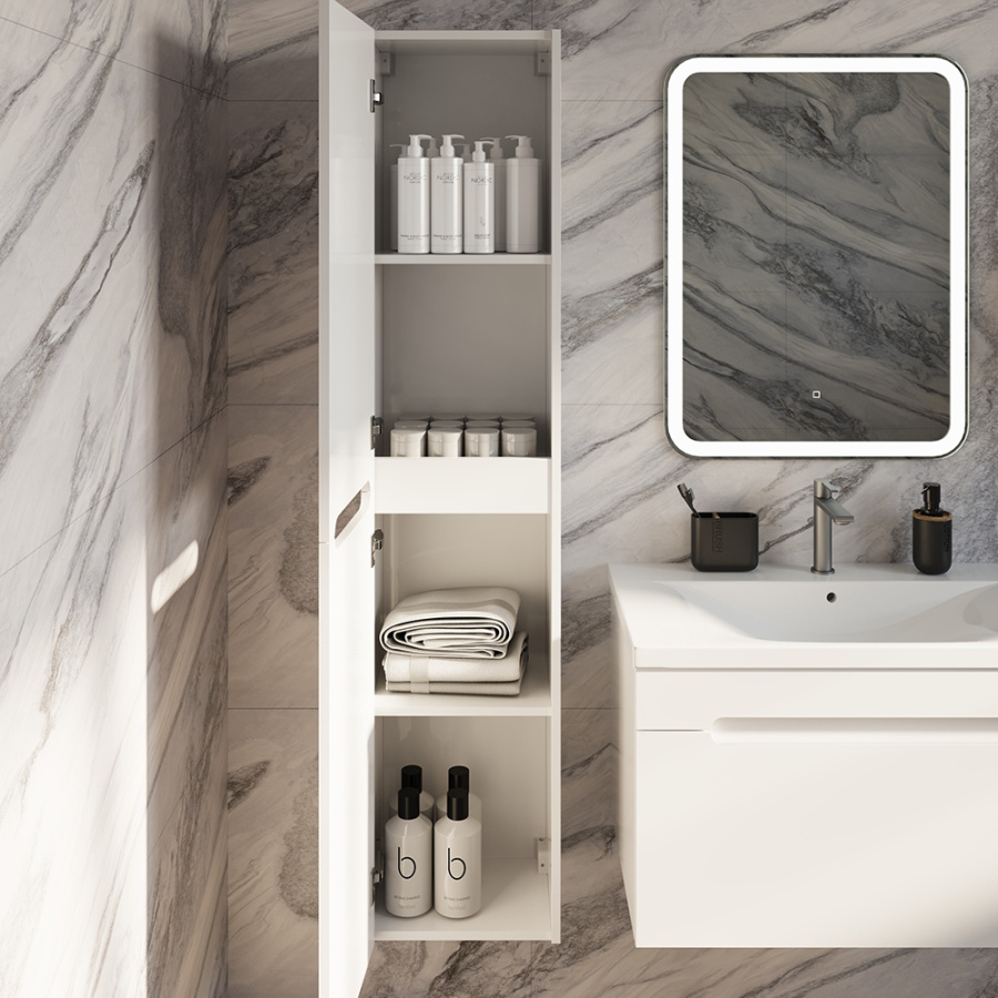 Шкаф-пенал AVS Эстель 35x160 белый Шкаф-пенал AVS Эстель 35x160 белый