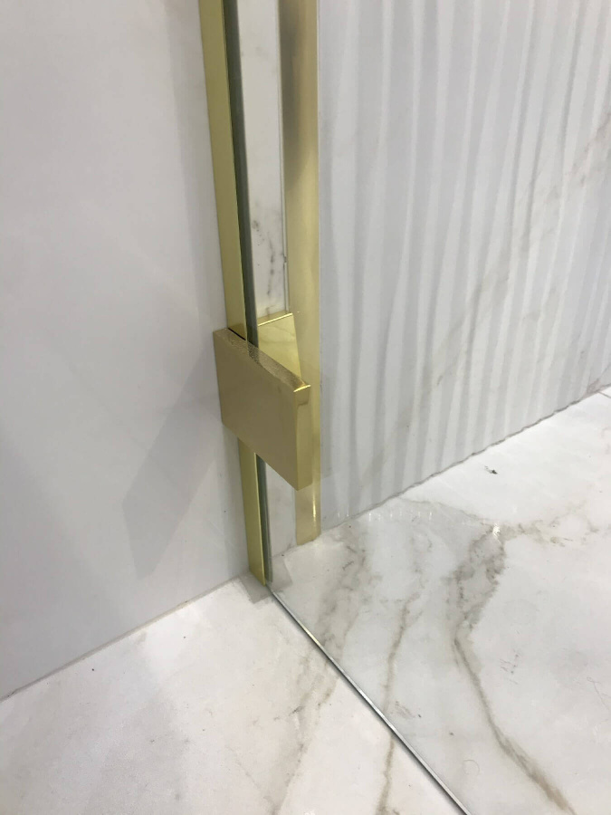 Душевая перегородка Radaway Essenza Pro 8 Walk-in 90 профиль золото, стекло прозрачное