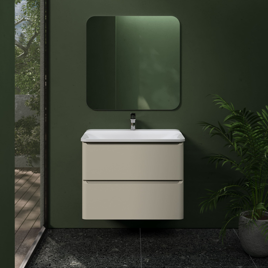 Тумба с раковиной RAVAL Welto 80 2 ящика, светло-коричневая Тумба с раковиной RAVAL Welto 80 2 ящика, светло-коричневая