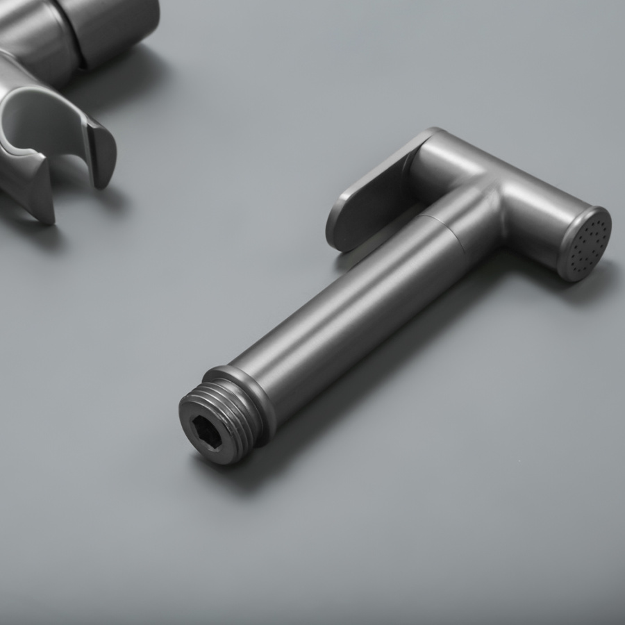 Гигиенический душ со смесителем AVS Elegant оружейная сталь