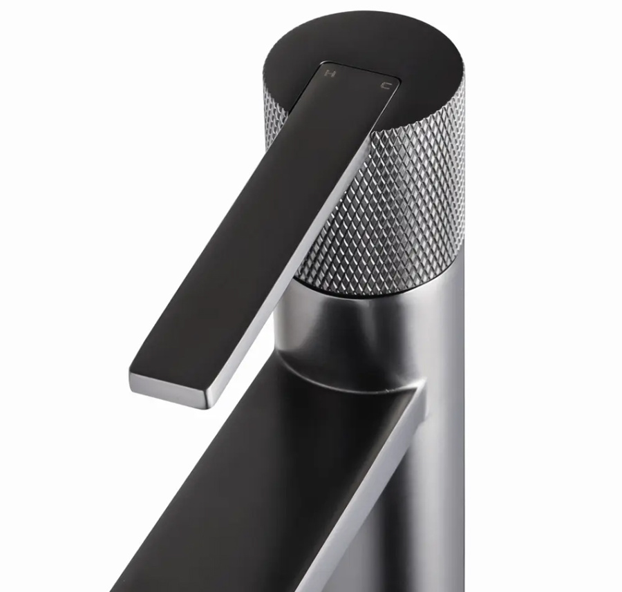 Смеситель для раковины Maxonor Beauty PL1084-9 серый матовый Смеситель для раковины Maxonor Beauty PL1084-9 серый матовый