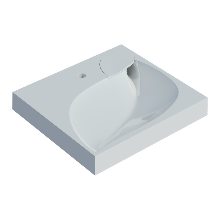 Раковина Madera List 4627173210546 60x54,5 белая с кронштейнами Раковина Madera List 4627173210546 60x54,5 белая с кронштейнами