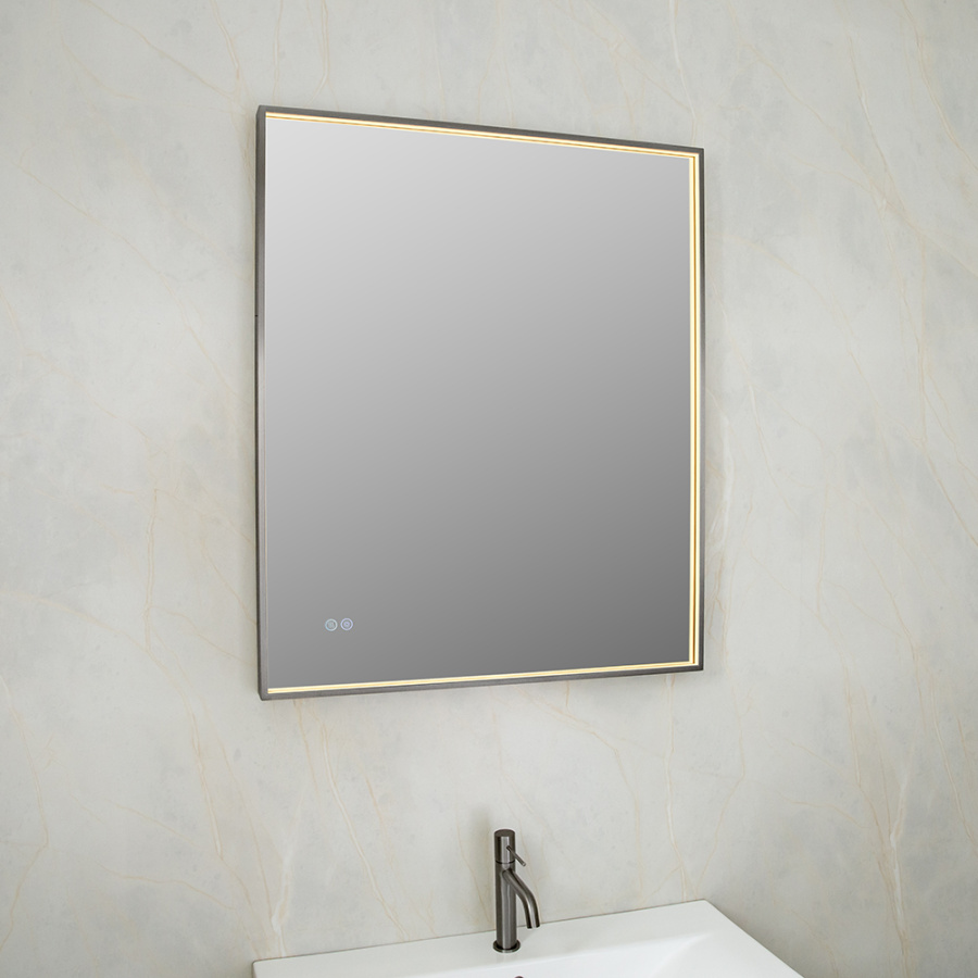 Зеркало с подсветкой AVS ZH 75x90 см, антипар, оружейная сталь Зеркало с подсветкой AVS ZH 75x90 см, антипар, оружейная сталь