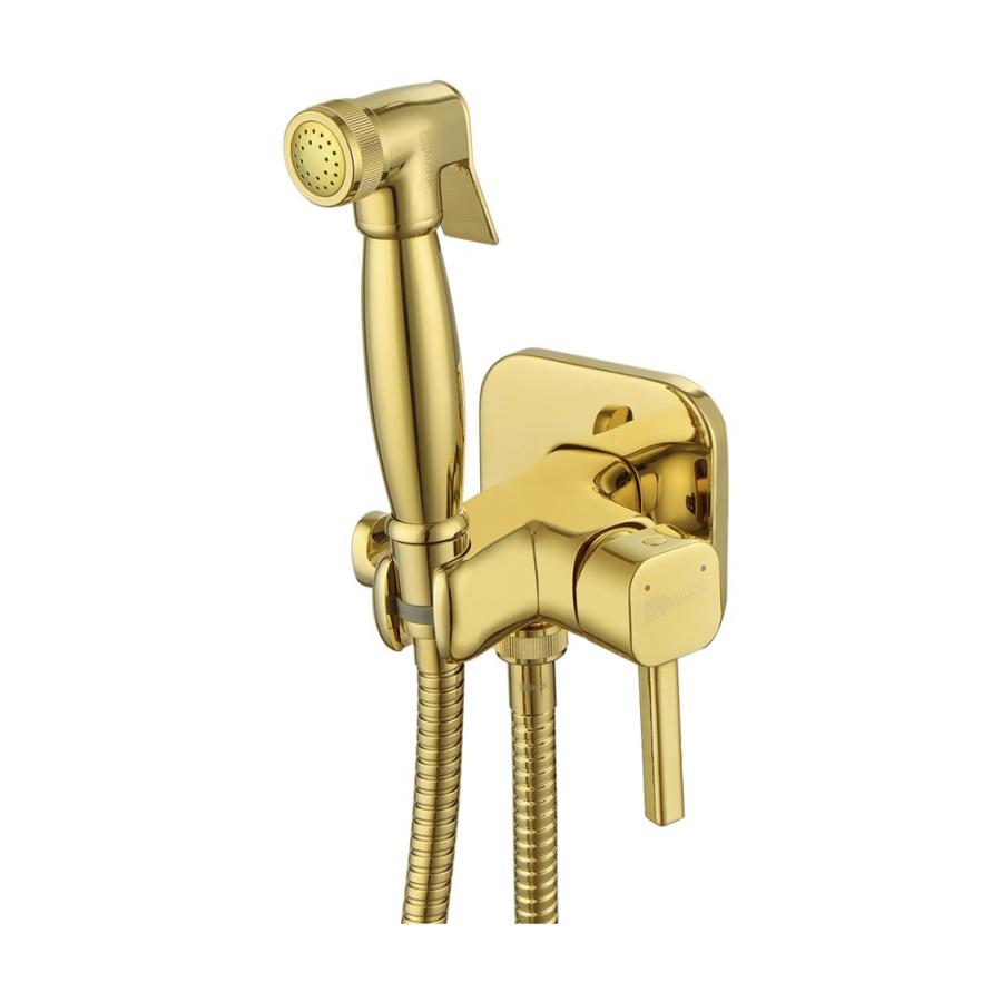 Гигиенический душ со смесителем Lemark Solo LM7165G золото