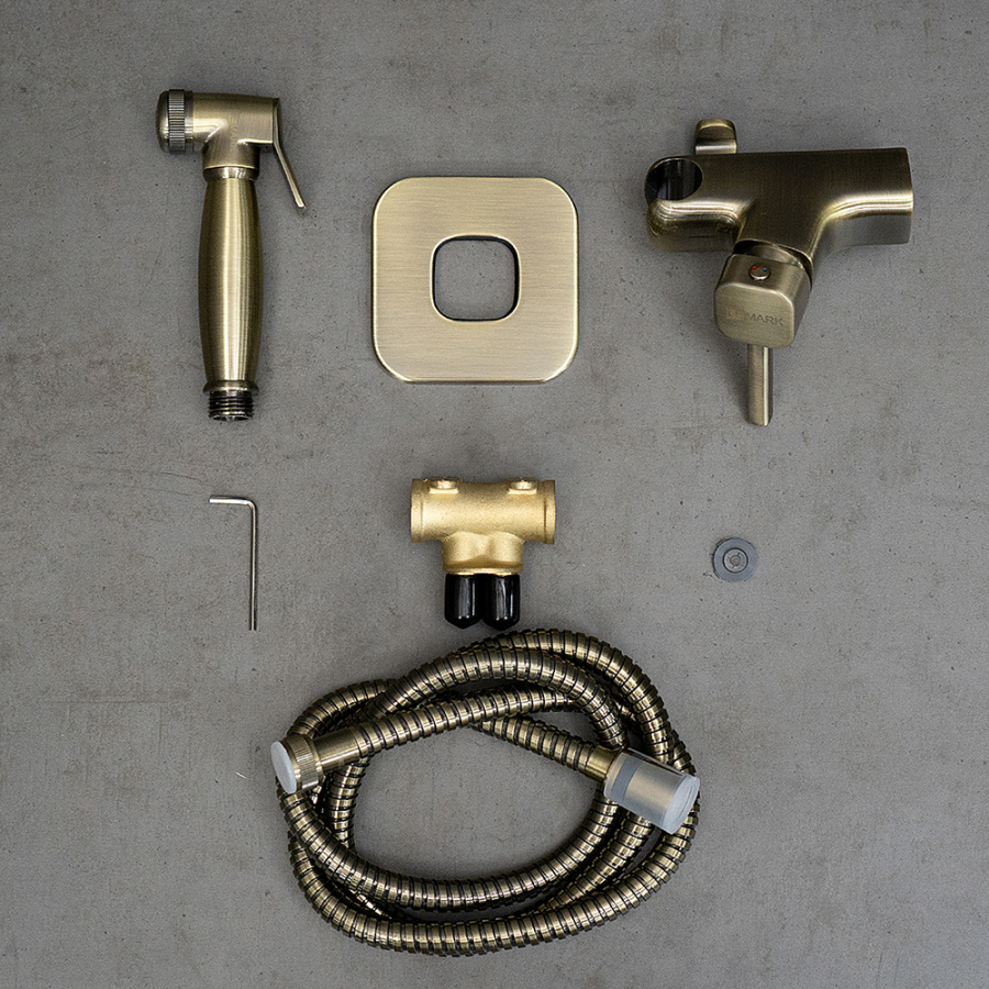 Гигиенический душ со смесителем Lemark Solo LM7165B бронза
