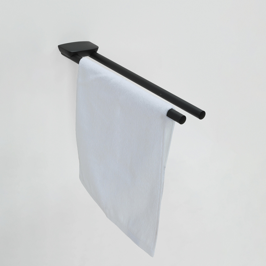 Полотенцедержатель AVS Neo, 46 см, черный, двойной, поворотный