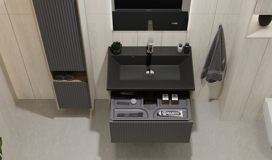 Тумба с раковиной Jorno Tossony 70 дуб самдал