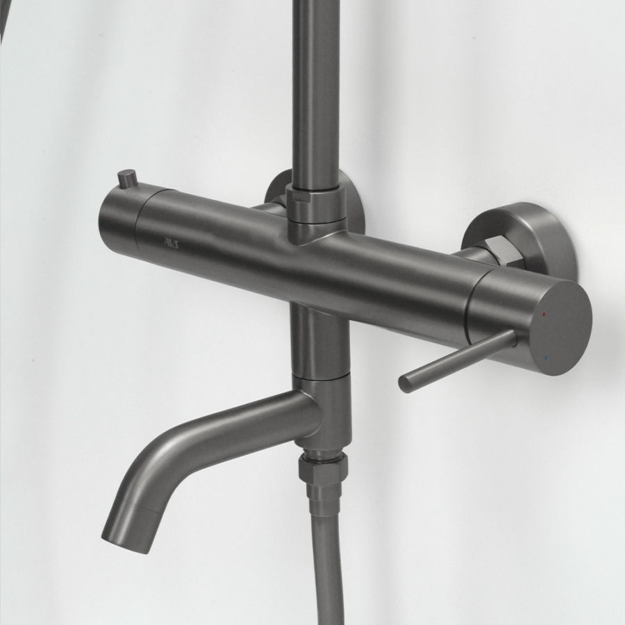 Душевая стойка AVS Slimmer оружейная сталь