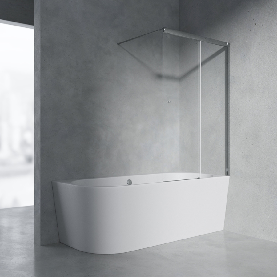 Шторка на ванну AVS Перла 100 R профиль хром, стекло прозрачное Шторка на ванну AVS Перла 100 R профиль хром, стекло прозрачное