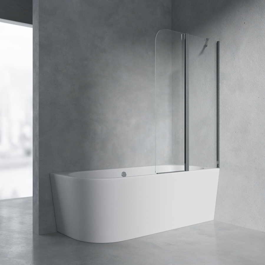 Шторка на ванну AVS Асти Дуо 100 правая профиль хром, прозрачное стекло Шторка на ванну AVS Асти Дуо 100 правая профиль хром, прозрачное стекло