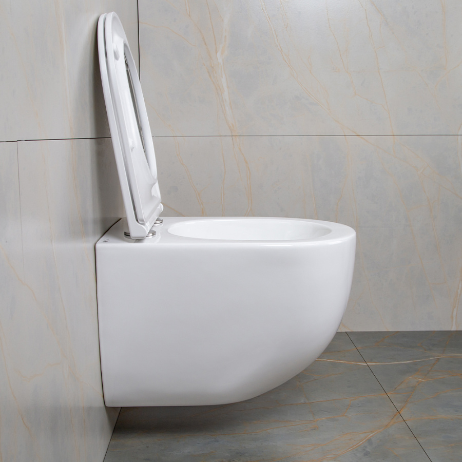 Унитаз подвесной AVS Спутник безободковый, белый Унитаз подвесной AVS Спутник безободковый, белый