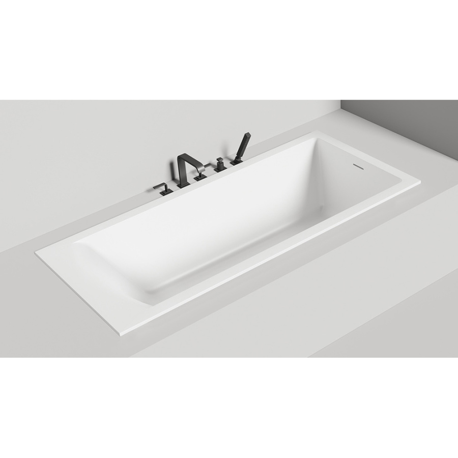 Ванна из искусственного камня Salini Cascata Kit S-Sense 170x75 белая матовая, с ножками и донным клапаном Ванна из искусственного камня Salini Cascata Kit S-Sense 170x75 белая матовая, с ножками и донным клапаном