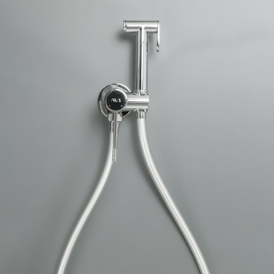 Гигиенический душ со смесителем AVS Seeme хром