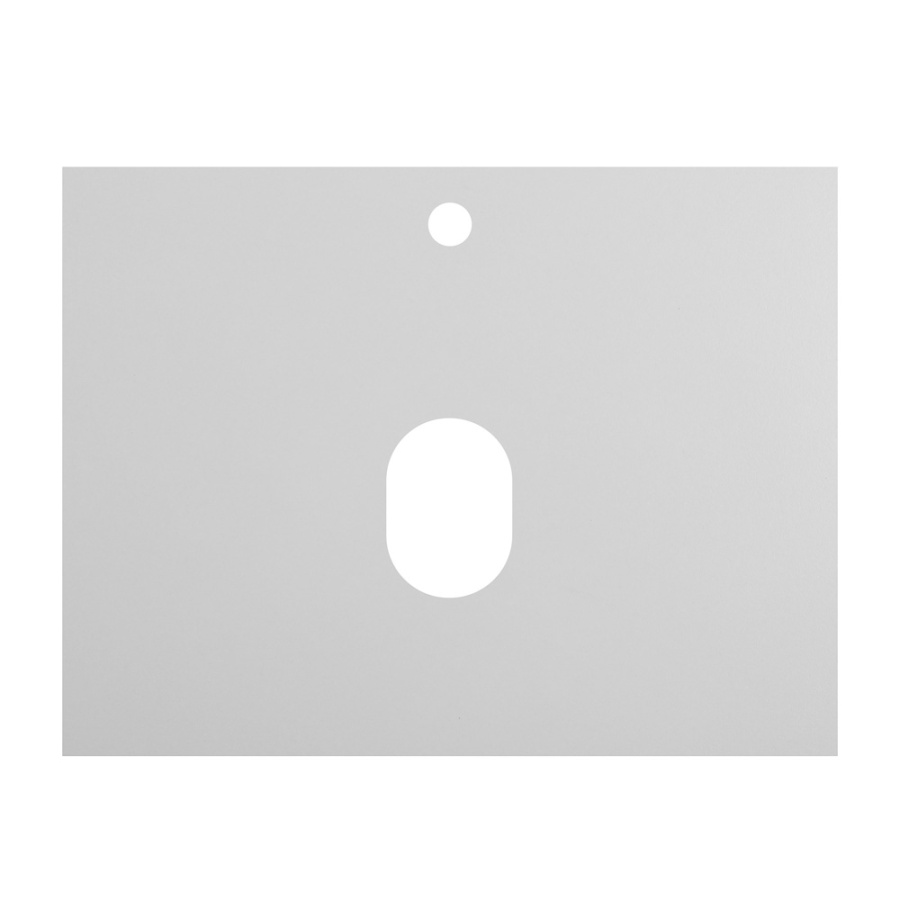 KEP-60-BO Столешница  616x468х11 мм из керамогранита с отв. под смес. Bianco Opaco BELBAGNO