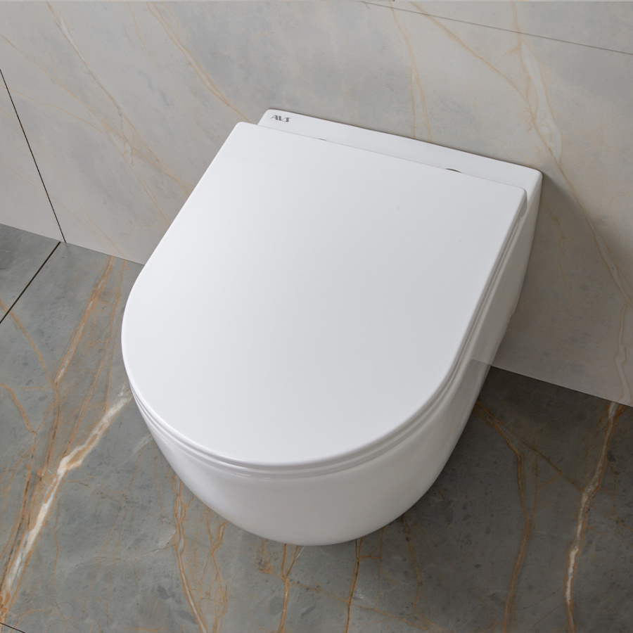 Унитаз подвесной AVS Спутник безободковый, белый Унитаз подвесной AVS Спутник безободковый, белый