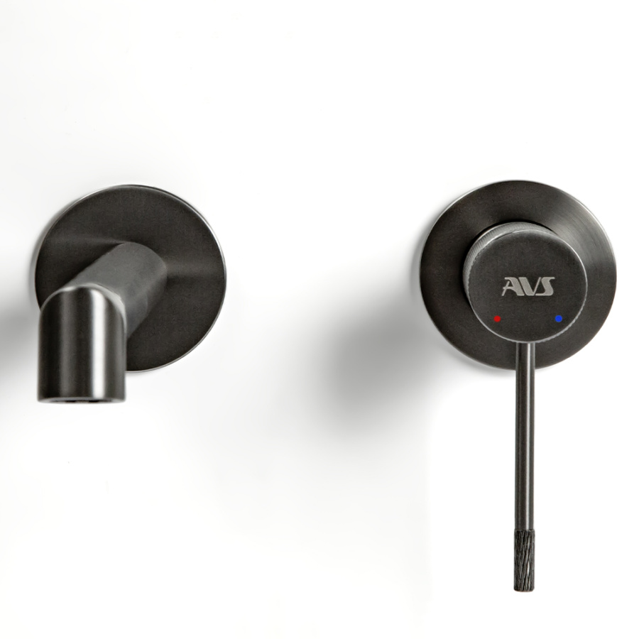 Смеситель для раковины AVS Seeme с внутренней частью, оружейная сталь Смеситель для раковины AVS Seeme с внутренней частью, оружейная сталь