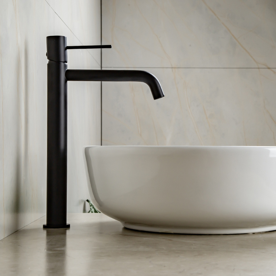 Смеситель для раковины AVS Slimmer высокий, черный матовый Смеситель для раковины AVS Slimmer высокий, черный матовый