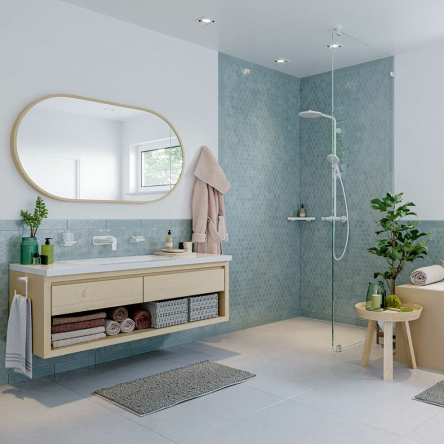 Кольцевой полотенцедержатель Hansgrohe белый матовый 41754700