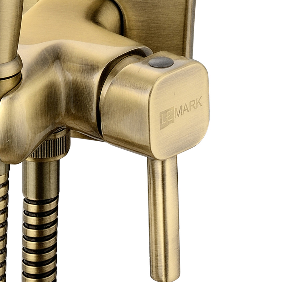 Гигиенический душ со смесителем Lemark Solo LM7165B бронза