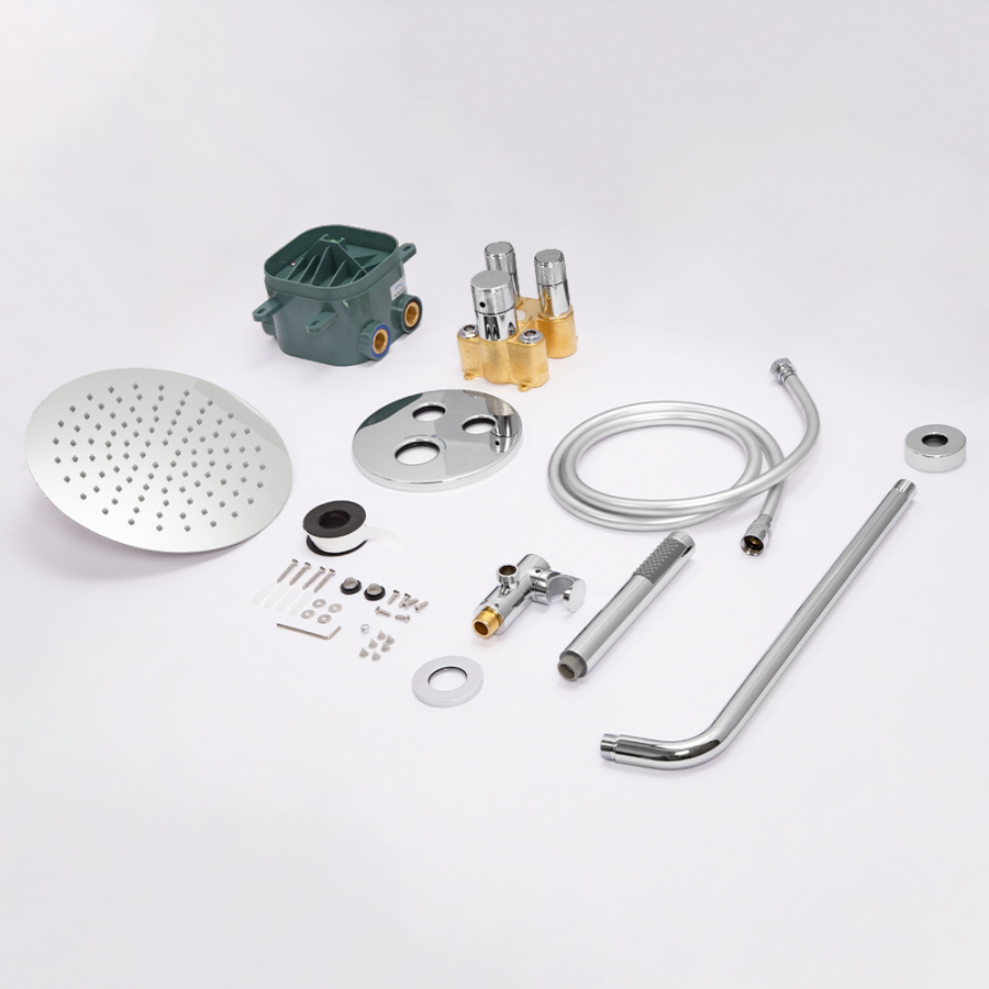 Душевой комплект AVS Luxury 3в1 круглый, хром Душевой комплект AVS Luxury 3в1 круглый, хром