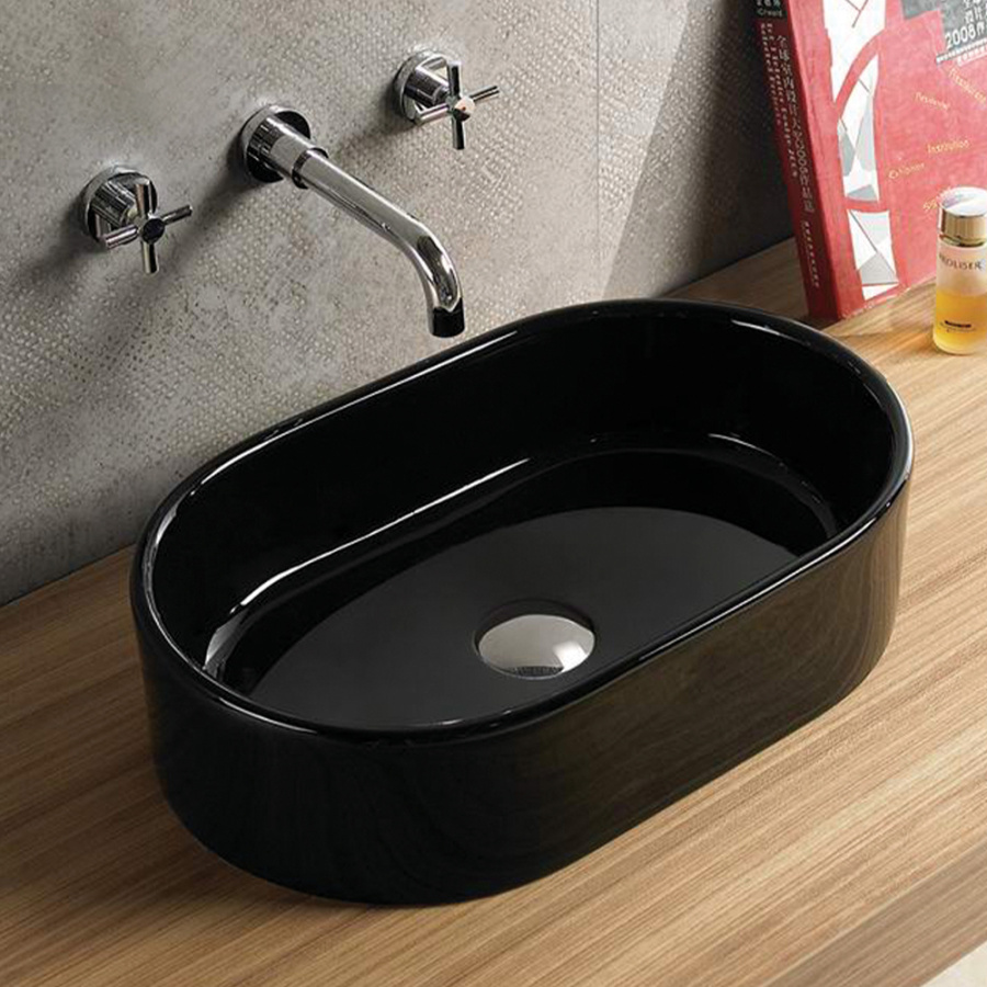 Раковина AVS 50x39 черная глянцевая с донным клапаном Раковина AVS 50x39 черная глянцевая с донным клапаном