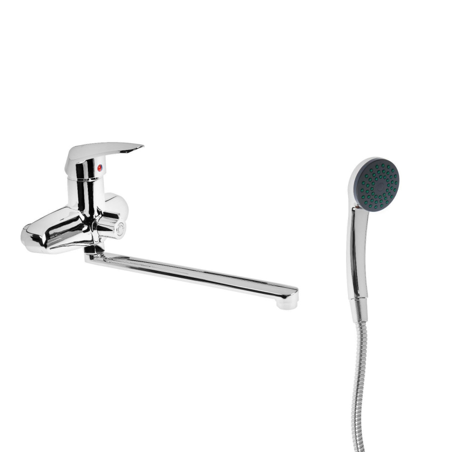 Смеситель д/ванны однорычажный, излив 300 мм, хром Accoona