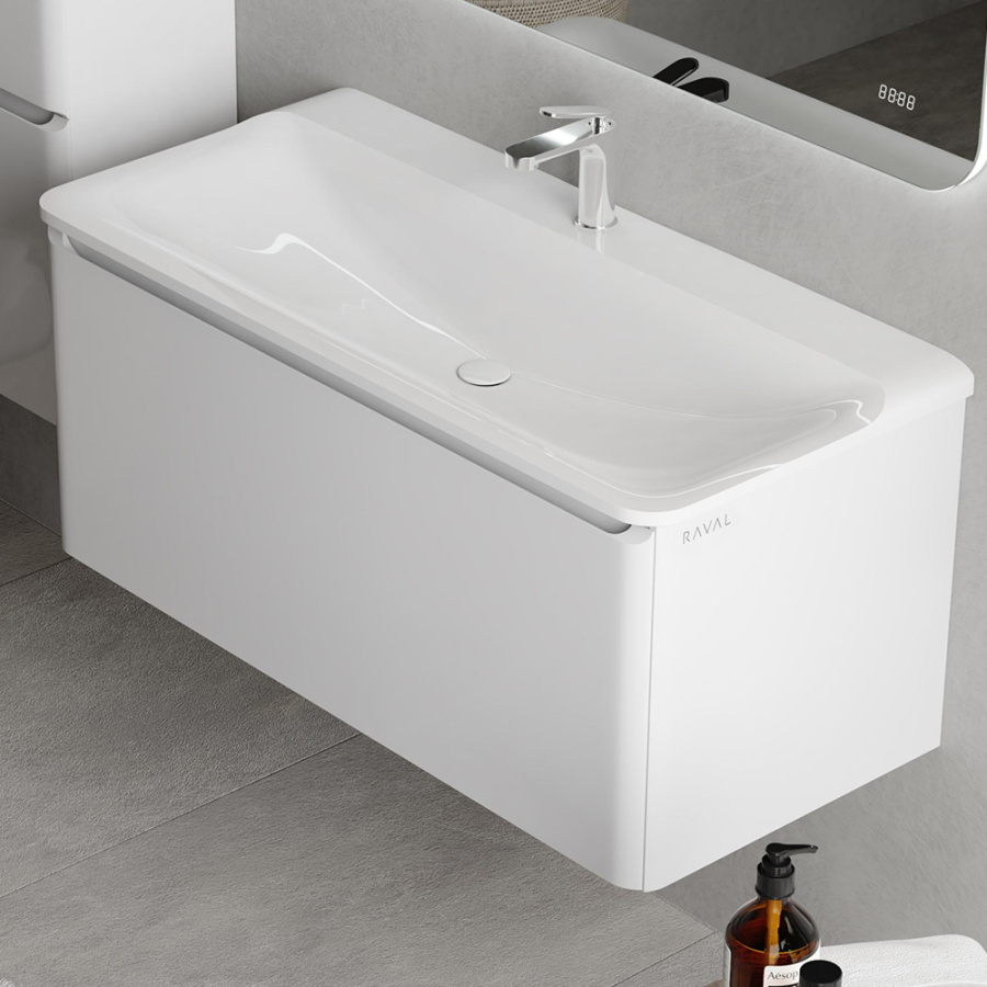 Тумба с раковиной Raval Welto Solo 100