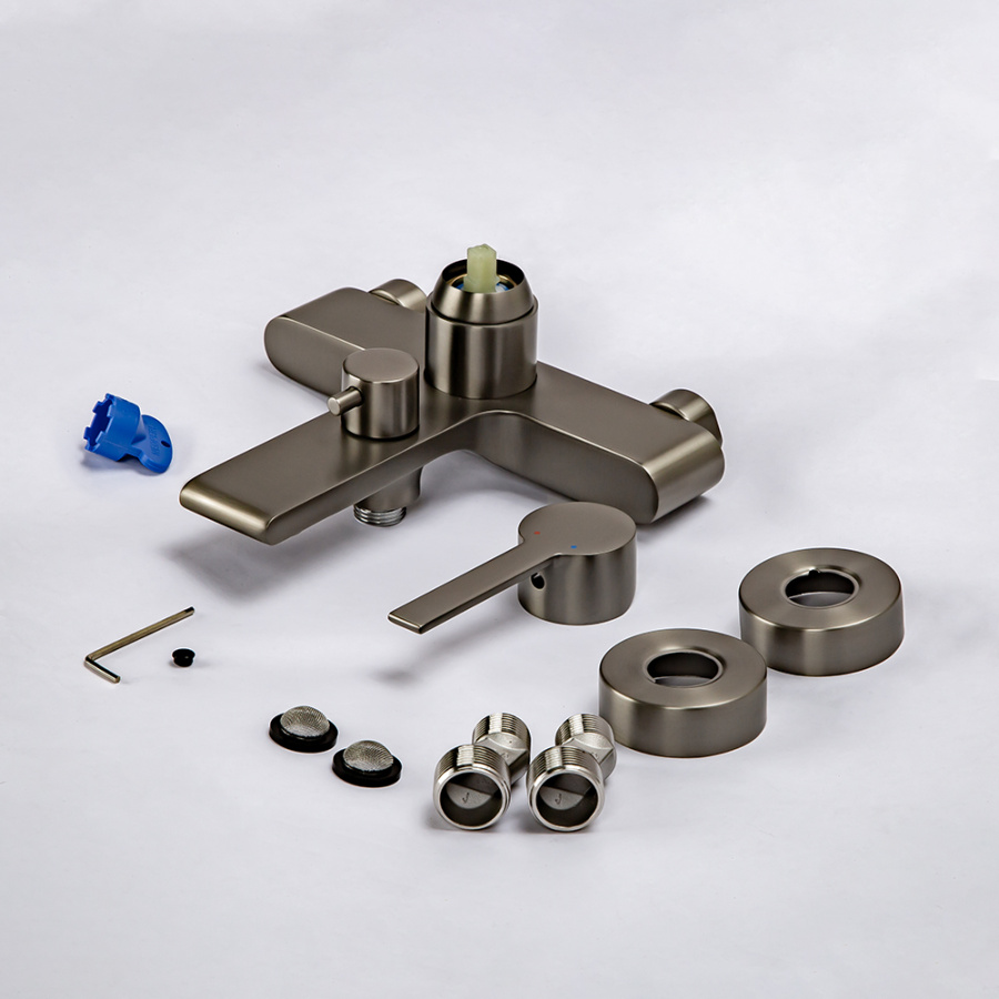 Смеситель для ванны и душа AVS Elegant оружейная сталь