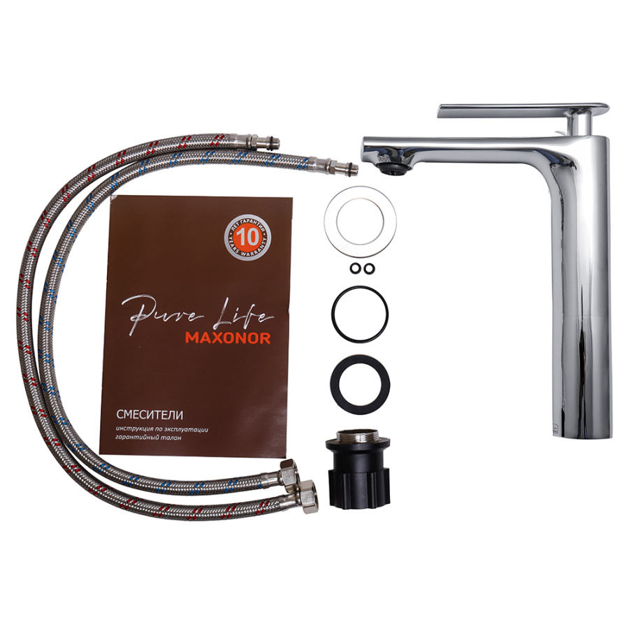 Смеситель для раковины Maxonor Pleasure PL1186 хром
