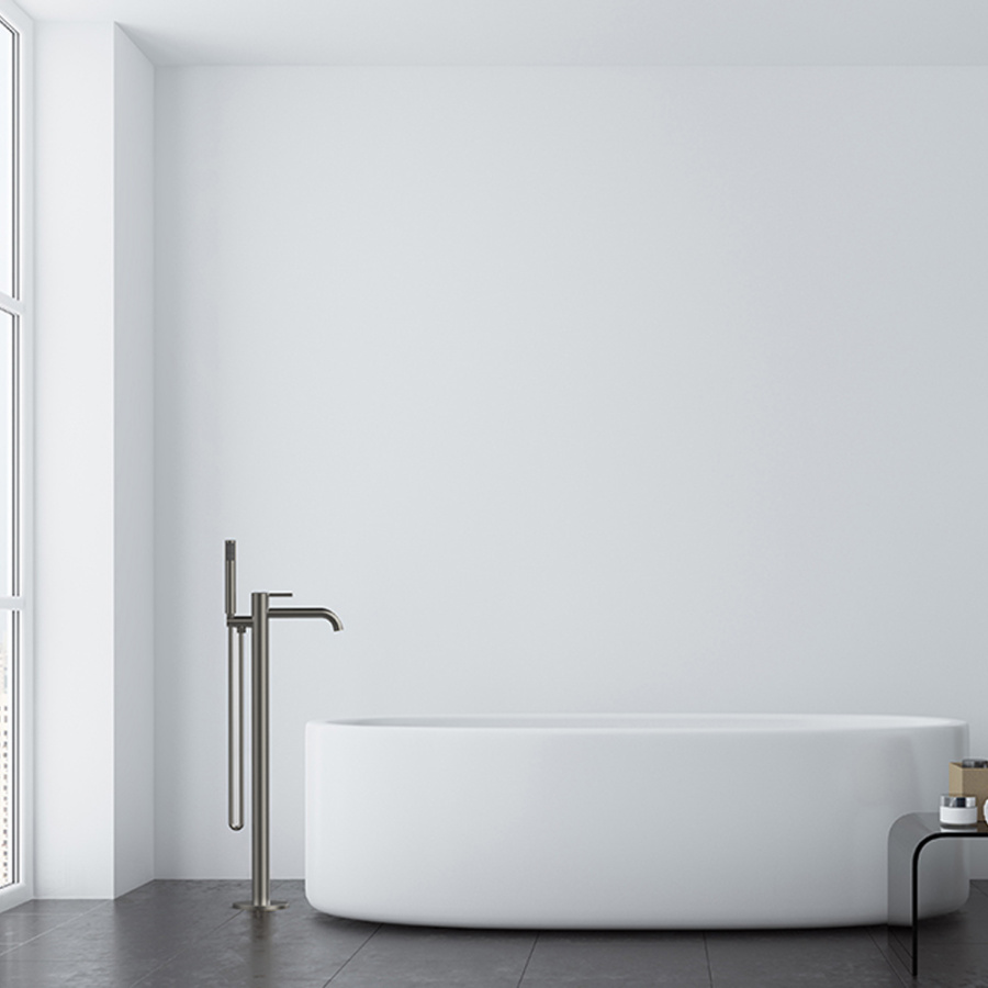 Смеситель для ванны с душем AVS Slimmer напольный, оружейная сталь Смеситель для ванны с душем AVS Slimmer напольный, оружейная сталь