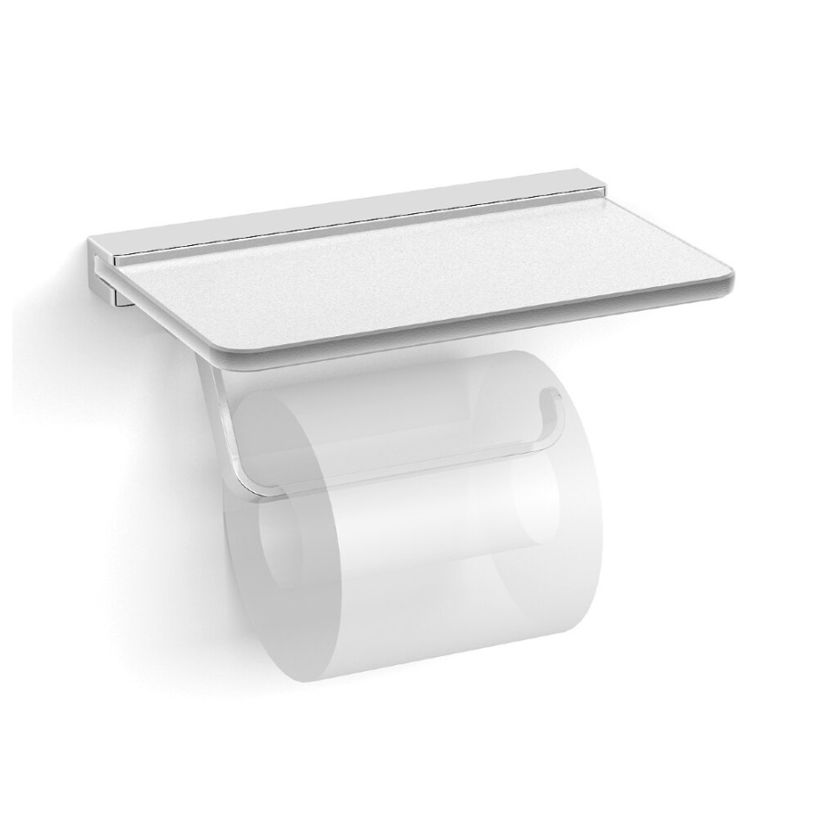 Держатель для туалетной бумаги Langberger Vivo 32041B хром, с полочкой Держатель для туалетной бумаги Langberger Vivo 32041B хром, с полочкой