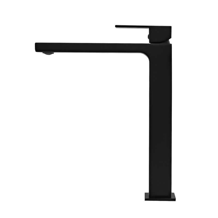 Смеситель для раковины AVS Cube высокий, черный матовый