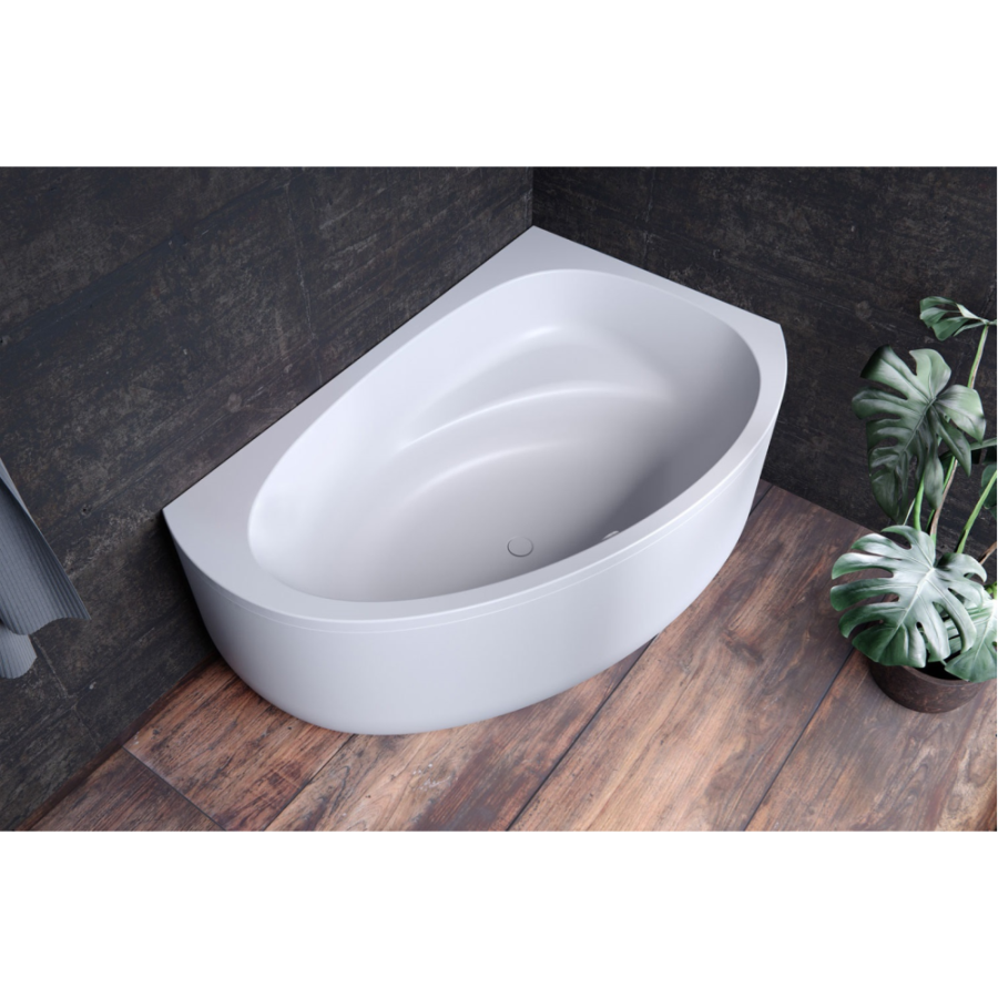 Акриловая ванна Kolpa-San Libretto 160x100 L белая, с каркасом, экраном и сливом-переливом