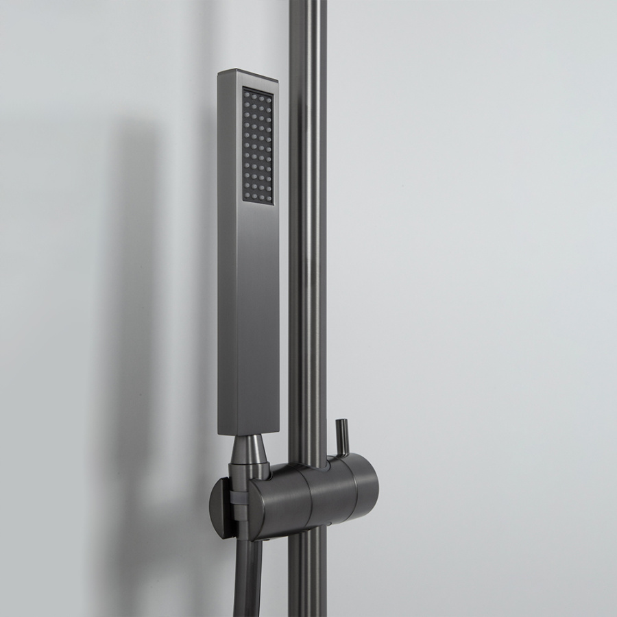 Душевая стойка AVS Cube оружейная сталь Душевая стойка AVS Cube оружейная сталь