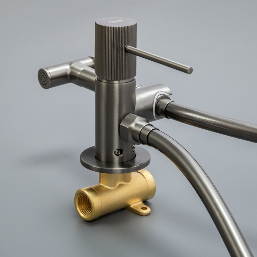 Гигиенический душ со смесителем AVS Pulse оружейная сталь Гигиенический душ со смесителем AVS Pulse оружейная сталь