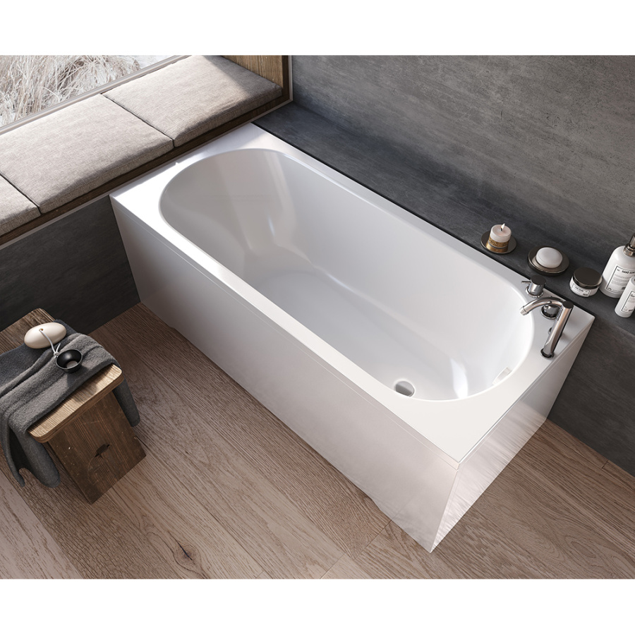 Акриловая ванна Kolpa-San Betty 180х80 белая, с каркасом и экраном