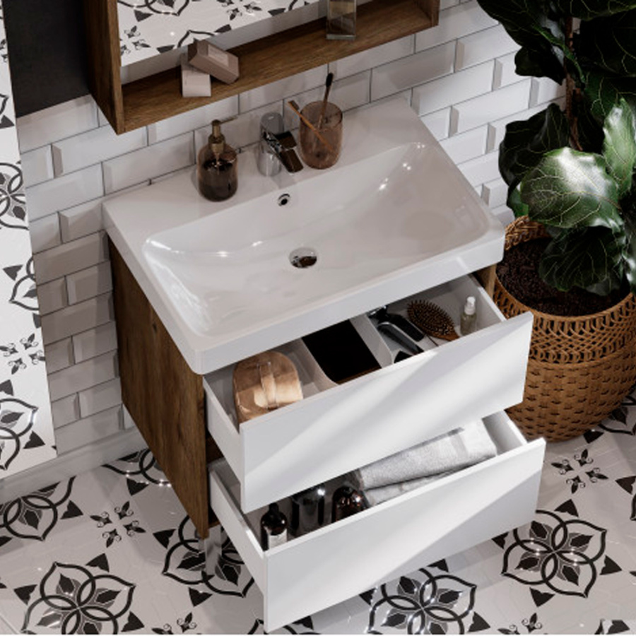 Тумба с раковиной 70 см Сканди Акватон 1A2518K0SDZ90