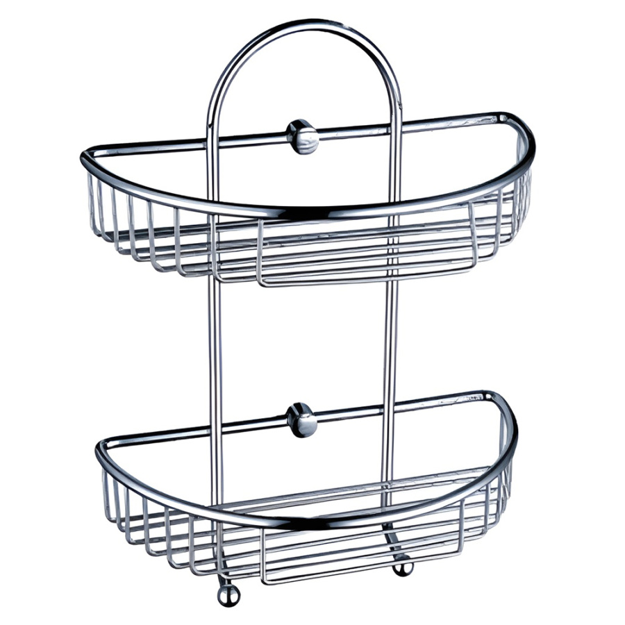 Полка AVS 880329 2-х ярусная, хром