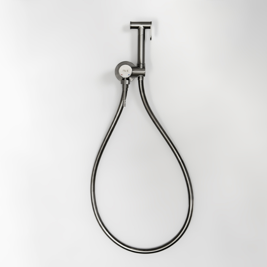 Гигиенический душ со смесителем AVS Seeme оружейная сталь Гигиенический душ со смесителем AVS Seeme оружейная сталь