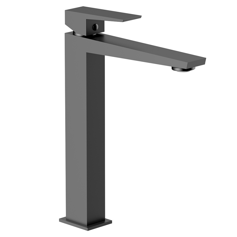 Смеситель для раковины AVS New Cube высокий, оружейная сталь Смеситель для раковины AVS New Cube высокий, оружейная сталь