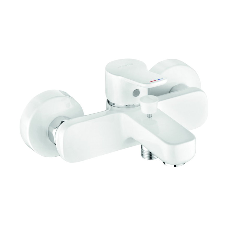 Смеситель для ванны и душа Kludi Pure&Easy 376819165 белый