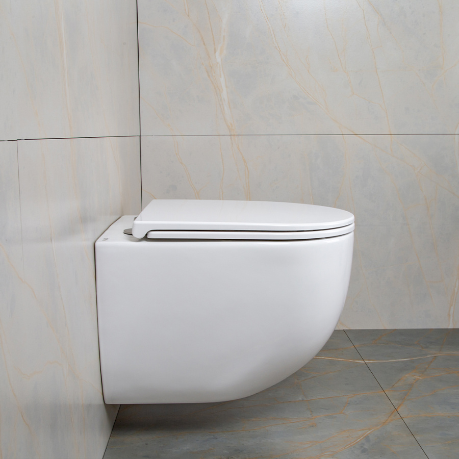 Унитаз подвесной AVS Спутник безободковый, белый Унитаз подвесной AVS Спутник безободковый, белый